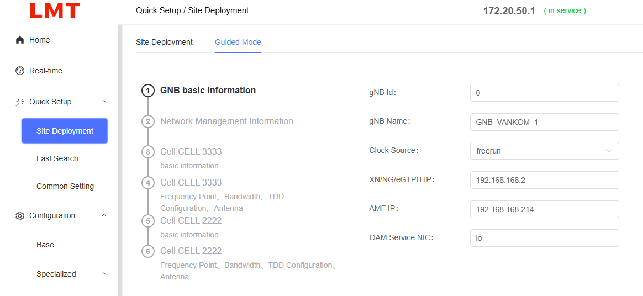 Configuración core