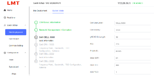 Configuración celda paso 3
